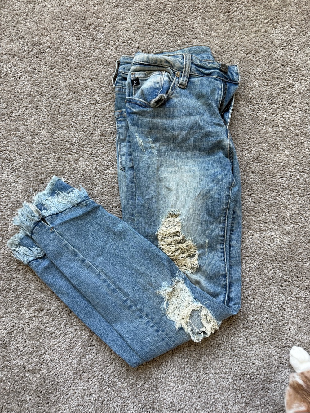 KanCan Light Blue Distressed Ankle Jeans